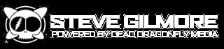 Steve Gilmore logo with cat ears icon and Powered by Dead Dragonfly Media text